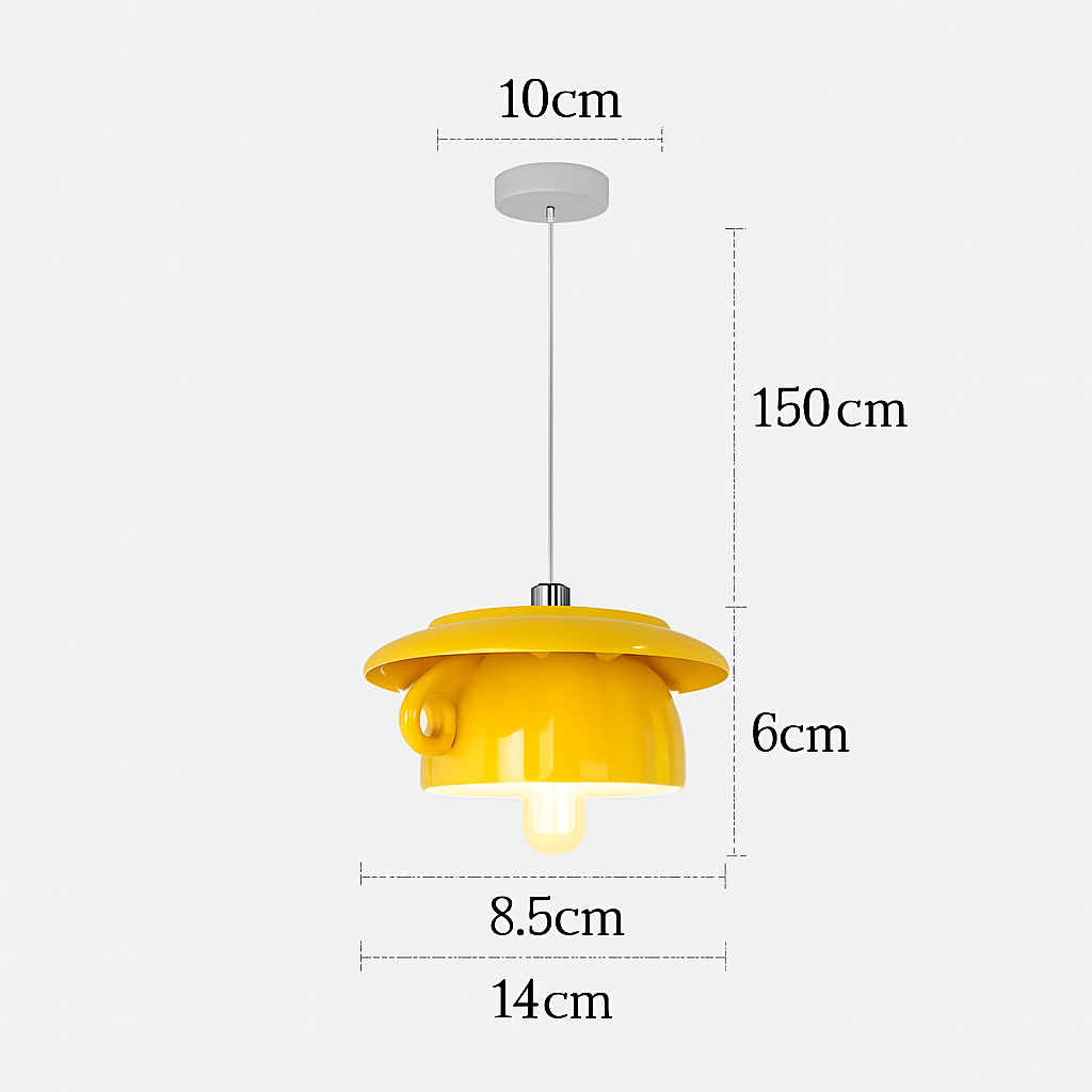 Suspension LED moderne en forme de tasse à caf renservée - vue 20 sur 24