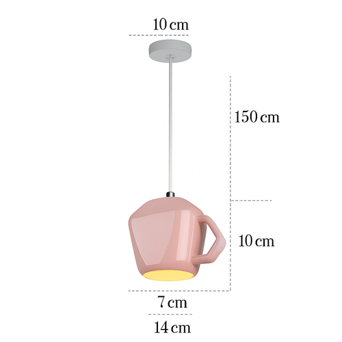 Suspension LED moderne en forme de tasse à caf renservée - vue 22 sur 24