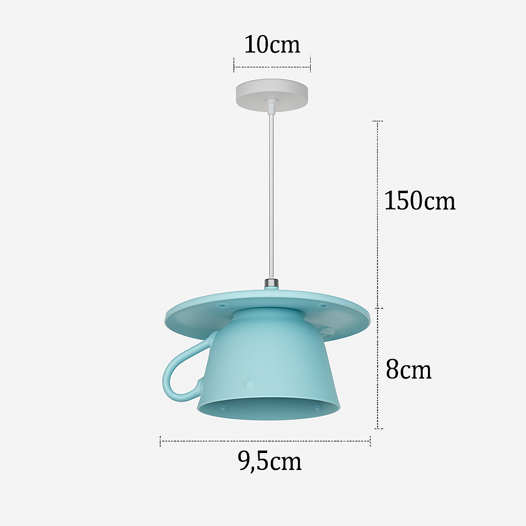 Suspension LED moderne en forme de tasse à caf renservée - vue 22 sur 24