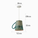 Suspension LED moderne en forme de tasse à caf renservée