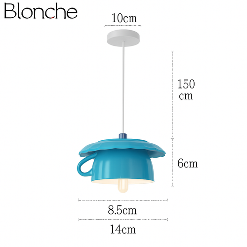 Suspension LED moderne en forme de tasse à caf renservée - vue 5 sur 24