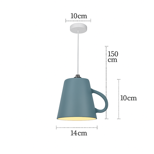 Suspension LED moderne en forme de tasse à caf renservée - vue 7 sur 24