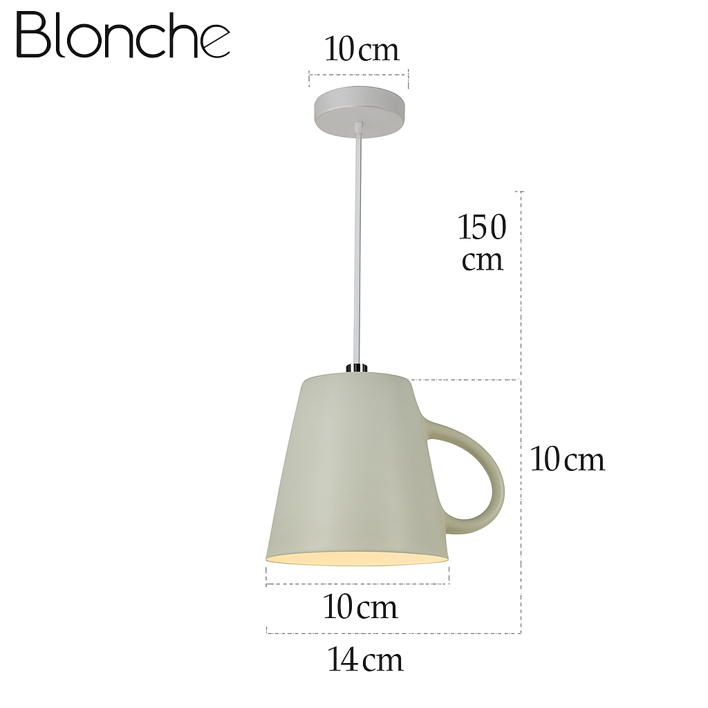 Suspension LED moderne en forme de tasse à caf renservée - vue 7 sur 24