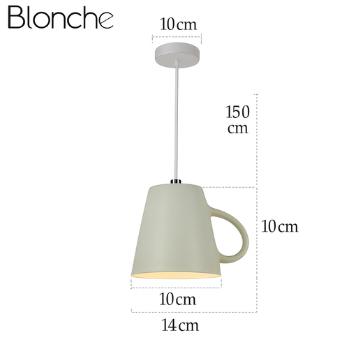 Suspension LED moderne en forme de tasse à caf renservée - vue 8 sur 24