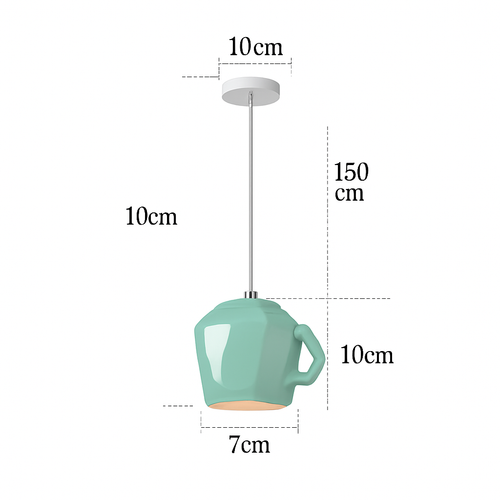 Suspension LED moderne en forme de tasse à caf renservée - vue 9 sur 24