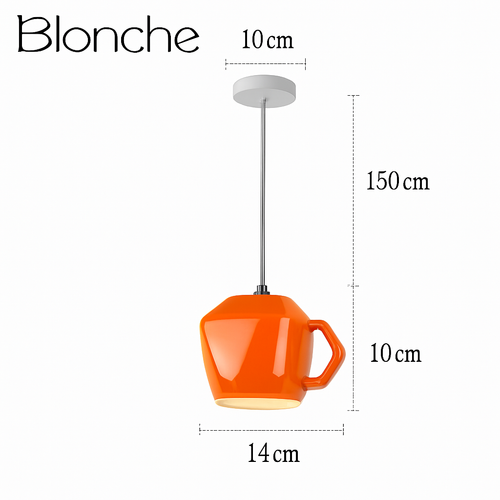 Suspension LED moderne en forme de tasse à caf renservée - vue 10 sur 24