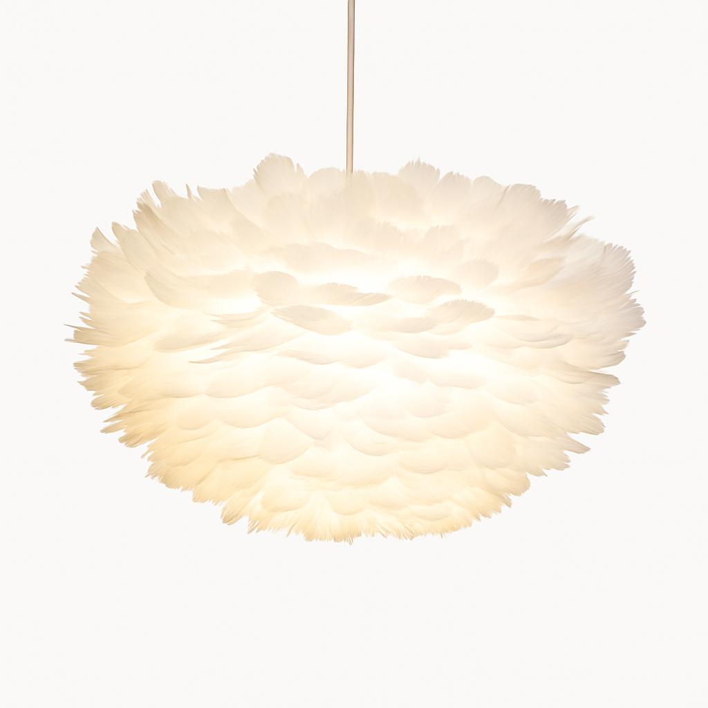 Suspension LED moderne fleurie blanche - vue 5 sur 5