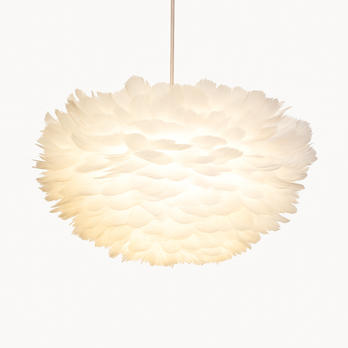 Suspension LED moderne fleurie blanche - vue 5 sur 5