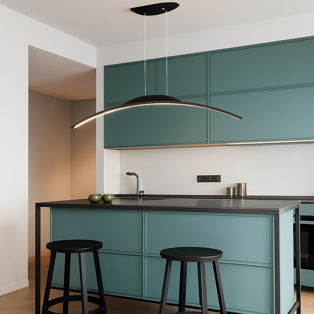 suspension led moderne minimaliste pour réception - vue 3 sur 15