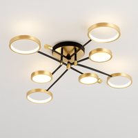 Suspension LED moderne or noir gradation tél.