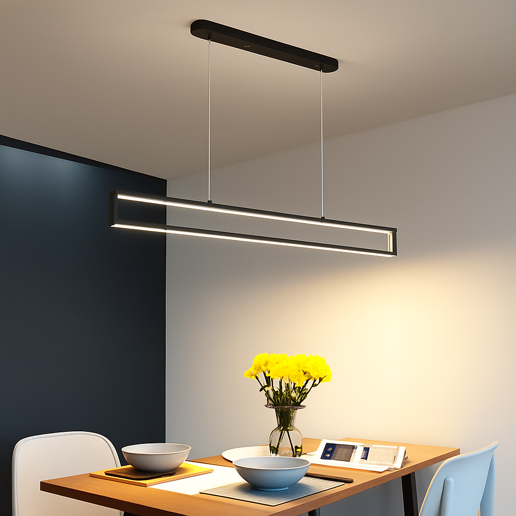 suspension led moderne pour éclairage intérieur rectangulaire - vue 3 sur 8