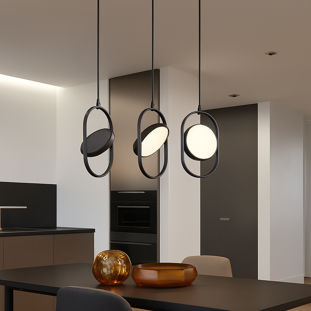 suspension led moderne pour décoration intérieure lumineuse - vue 2 sur 14