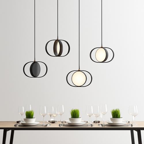suspension led moderne pour décoration intérieure lumineuse - vue 4 sur 14