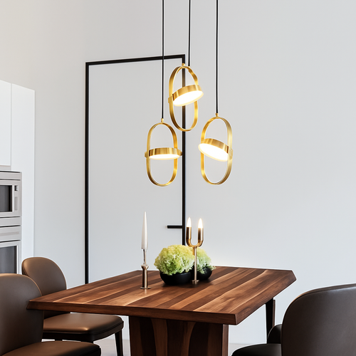 suspension led moderne pour décoration intérieure lumineuse - vue 5 sur 14
