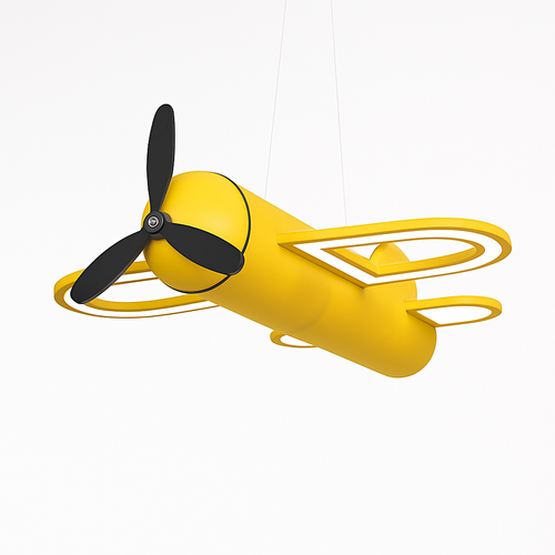 suspension led moderne pour enfants avec motif avion lumineux - vue 2 sur 9