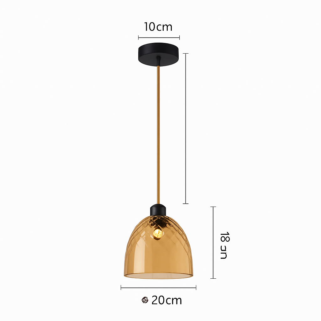 suspension led modernes en verre grain d'eau pour décoration intérieure - vue 14 sur 14