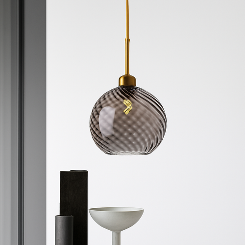 suspension led modernes en verre grain d'eau pour décoration intérieure - vue 6 sur 14