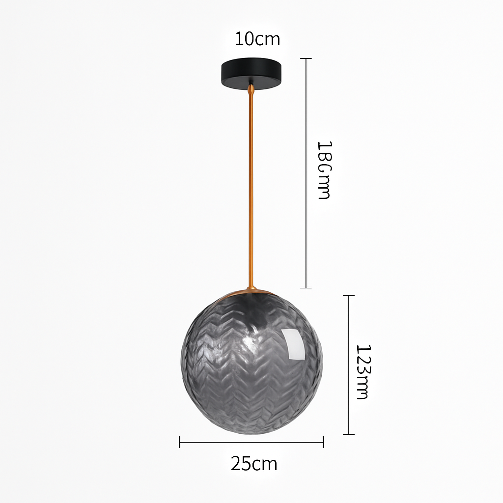 suspension led modernes en verre grain d'eau pour décoration intérieure - vue 9 sur 14