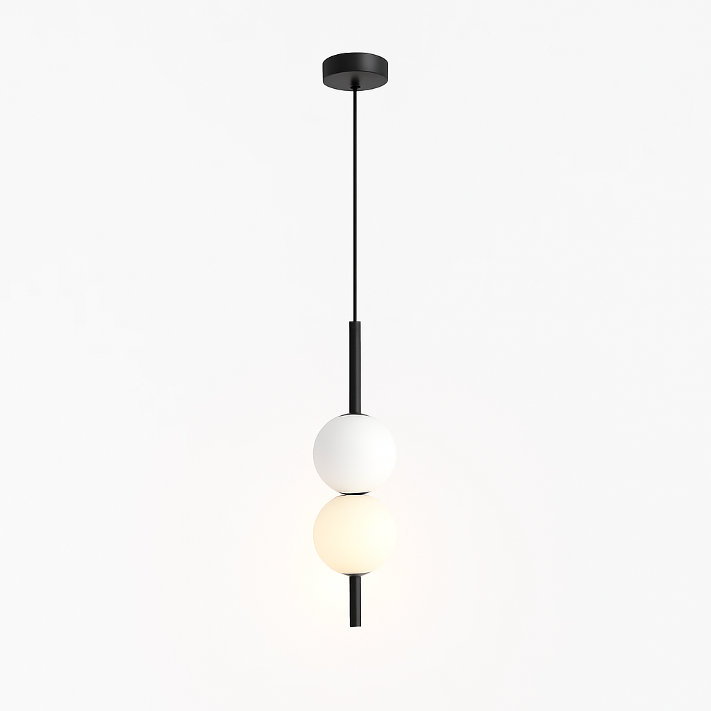 Suspension LED nordique cuisine île - vue 6 sur 12