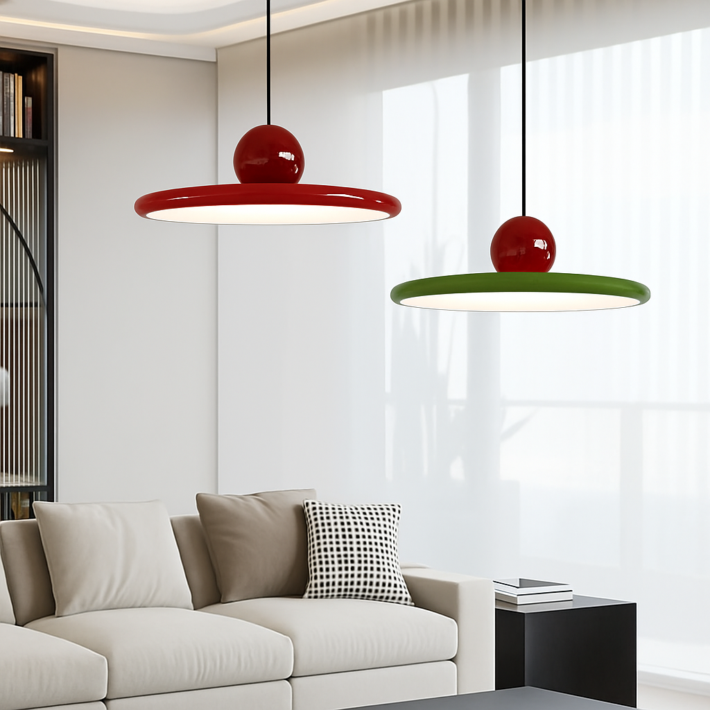 suspension led nordique style soucoupe pour éclairage intérieur - vue 4 sur 12