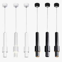suspension à led nordique tube long éclairage intérieur dimmable