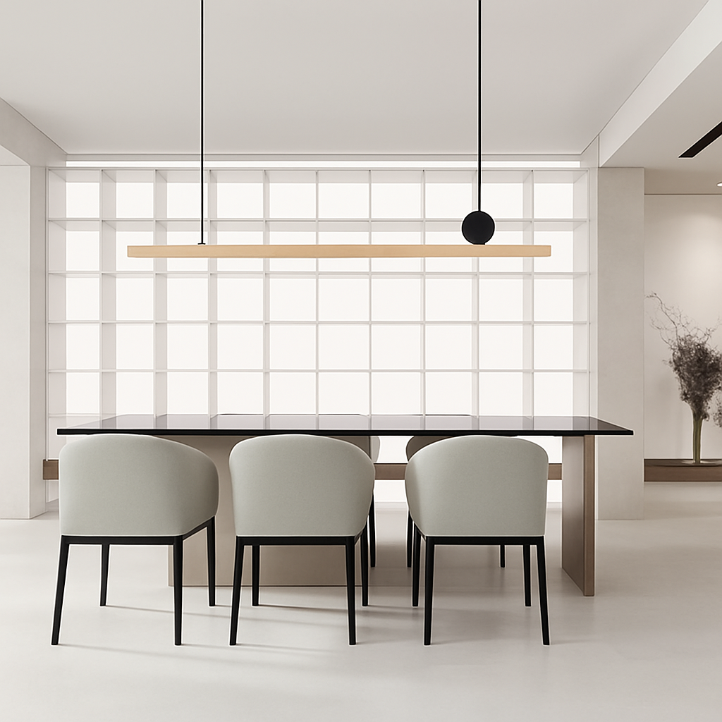 suspension led personnalisée en acier inoxydable pour décoration intérieure - vue 3 sur 7
