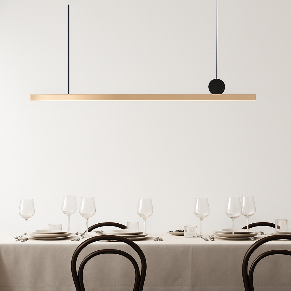 suspension led personnalisée en acier inoxydable pour décoration intérieure - vue 5 sur 7