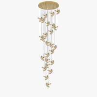 suspension à led pour escalier design créatif et rotatif