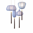 Suspension LED style chinois en tissu