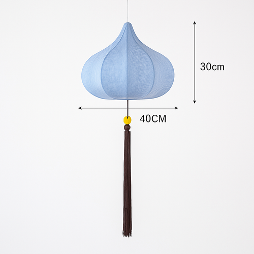 Suspension LED style chinois en tissu