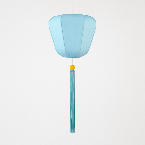 Suspension LED style chinois en tissu - vue 10 sur 18