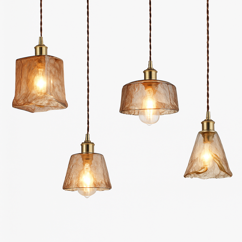 Suspension LED style vintage en verre Dolkie - vue 1 sur 20