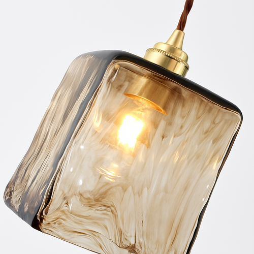Suspension LED style vintage en verre Dolkie - vue 12 sur 20