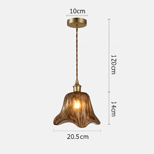 Suspension LED style vintage en verre Dolkie - vue 13 sur 20
