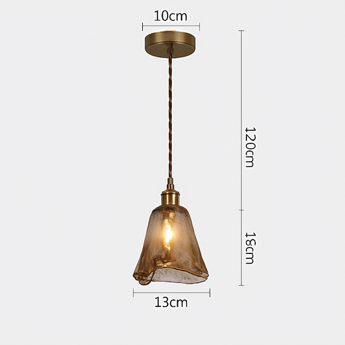 Suspension LED style vintage en verre Dolkie - vue 14 sur 20