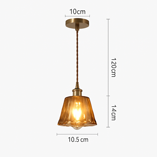 Suspension LED style vintage en verre Dolkie - vue 15 sur 20