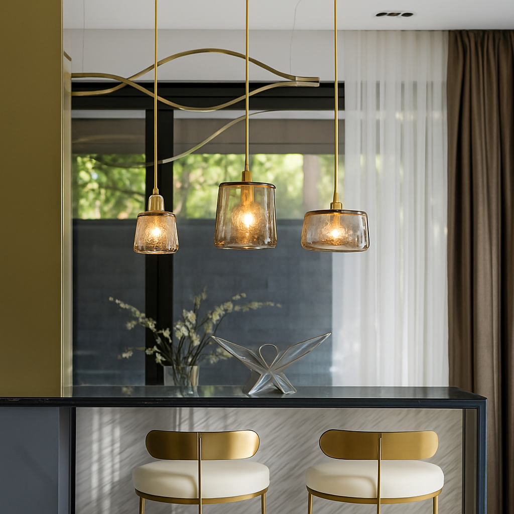 Suspension LED style vintage en verre Dolkie - vue 4 sur 20