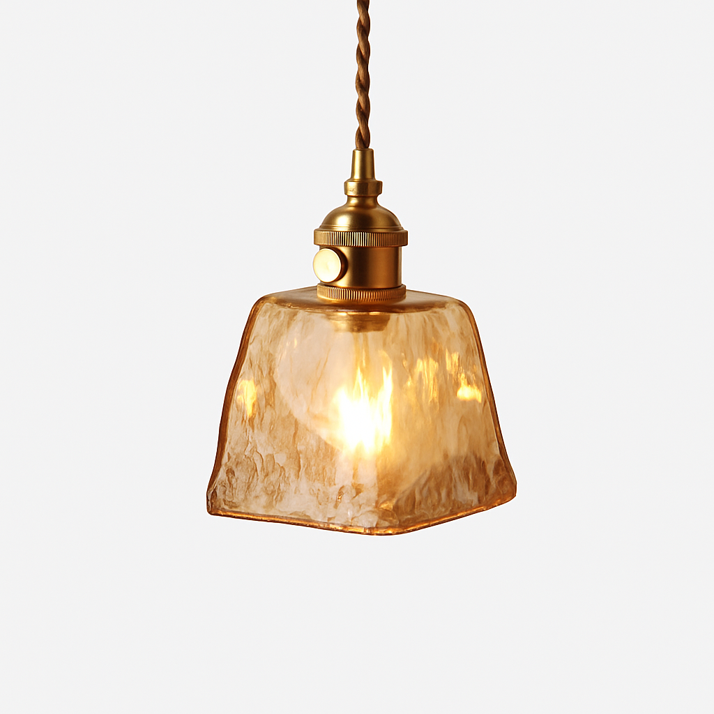 Suspension LED style vintage en verre Dolkie - vue 7 sur 20