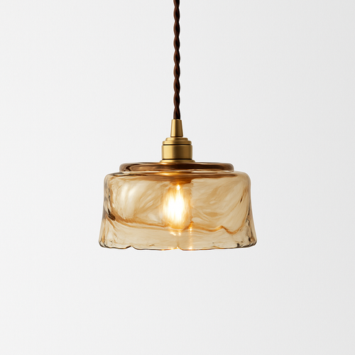 Suspension LED style vintage en verre Dolkie - vue 10 sur 20