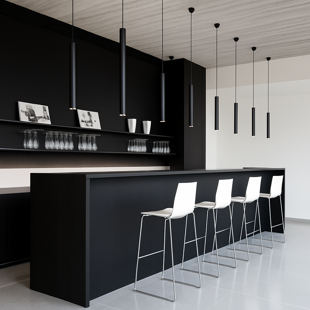 suspension led tube cylindrique pour décoration moderne - vue 4 sur 10