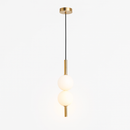 Suspension LED tube doré et boule