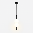 Suspension LED tube doré et boule