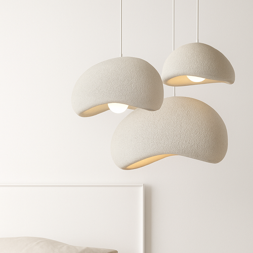 suspension à led wabi-sabi en résine créative pour décoration intérieure - vue 3 sur 23