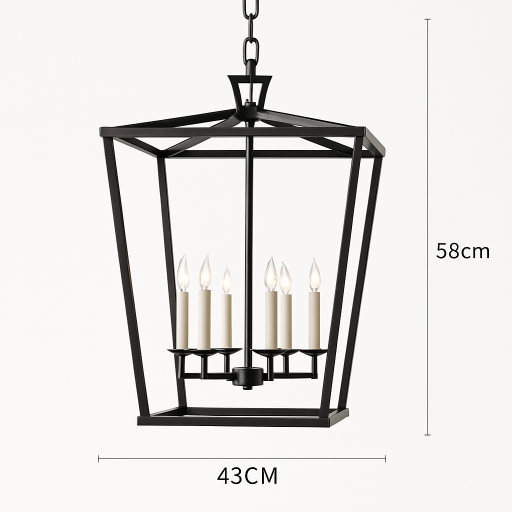 suspension loft vintage en fer cage à oiseaux moderne - vue 12 sur 16