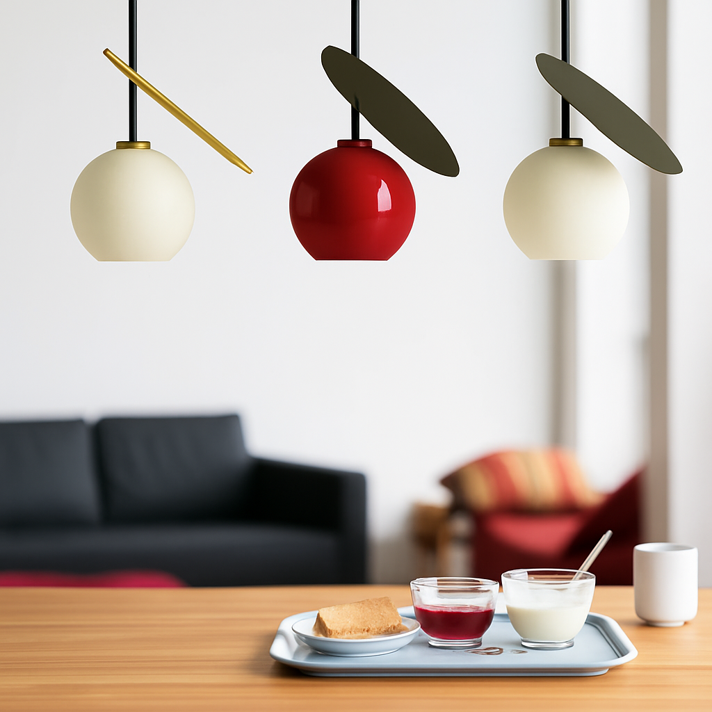 suspension lumineuse cerise originale pour décoration intérieure - vue 5 sur 12