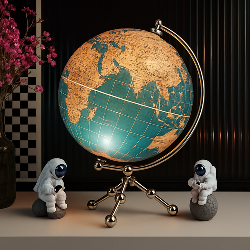 suspension lumineuse globe 3d haut de gamme cadeau enseignant - vue 2 sur 13