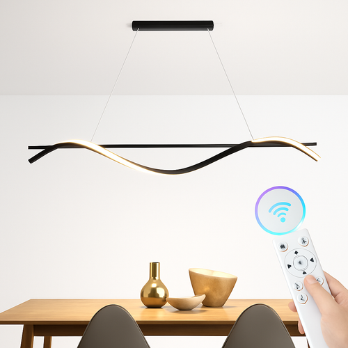 suspension minimaliste en aluminium fer lumière led lustre - vue 3 sur 10