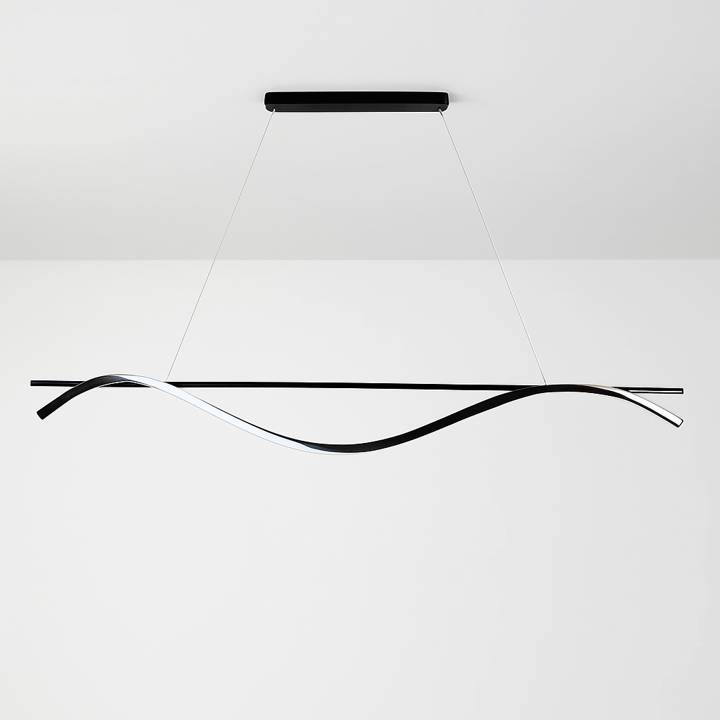 suspension minimaliste en aluminium fer lumière led lustre - vue 3 sur 10