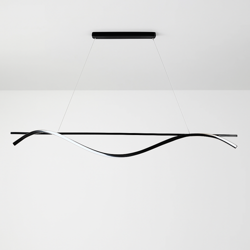 suspension minimaliste en aluminium fer lumière led lustre - vue 4 sur 10
