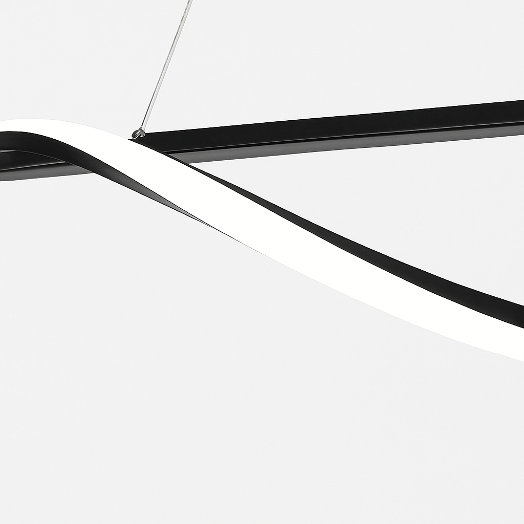 suspension minimaliste en aluminium fer lumière led lustre - vue 6 sur 10